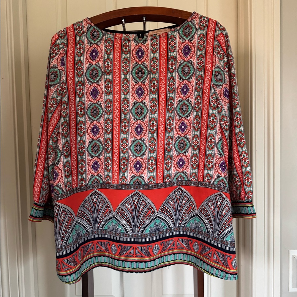 Multicolor Patterned Women's Top